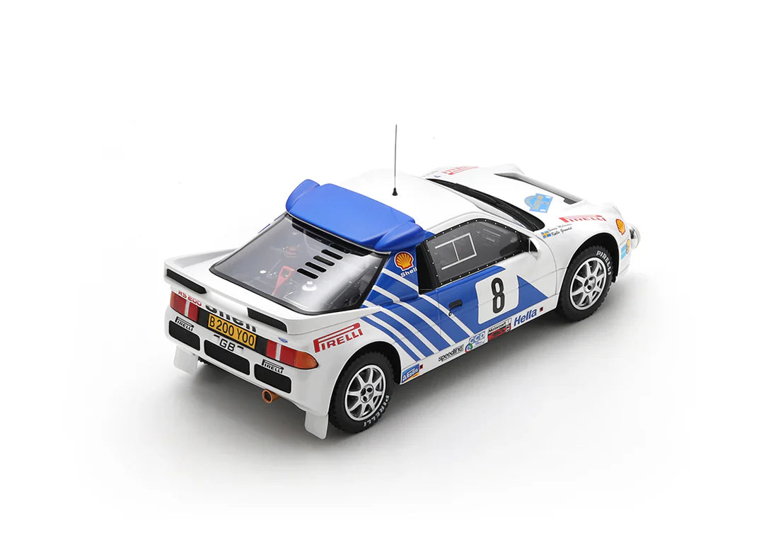 Spark 1:18 Scale Resin Model - Ford RS200 #8 3rd Swedish Rally 1986 K. Grundel/B. Melander - 18S779