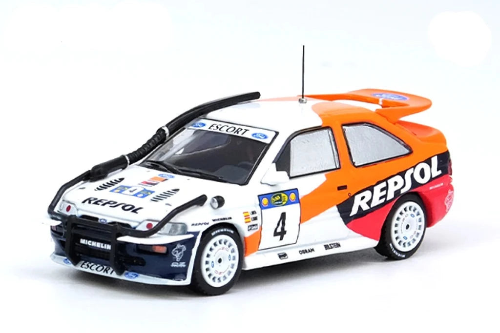 INNO64 1:64 Scale Diecast Model Car - Ford Escort RS Cosworth Repsol Safary Rally Kenya 1996 LHD