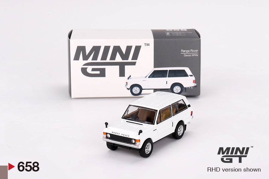 Mini GT 1:64 Diecast - 1971 Range Rover RHD, Davos White - MGT00658-R