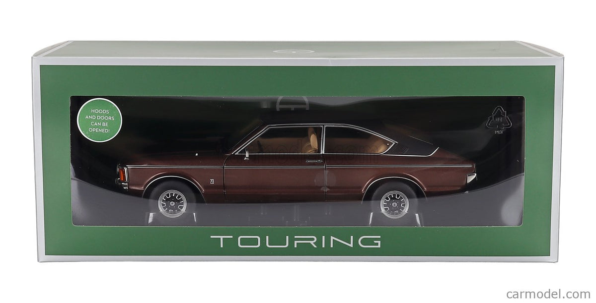 Touring Modelcars 1:18 Scale Diecast - 1975 Ford Granada Coupe Series 2, Brown Metallic - 18080001