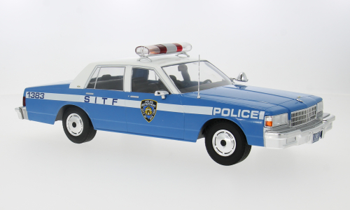 MCG 1:18 Scale Diecast Model Car - Chevrolet Caprice, 1987, NYPD - New York Police Department - MCG18360