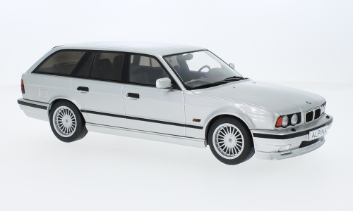 MCG 1:18 Scale Diecast Model Car - 1991 BMW Alpina B10 (E34) 4, 6 Touring, Silver - MCG18332