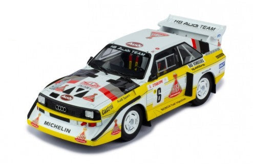 IXO 1:24 Scale Diecast Model Car - 1986 AUDI QUATTRO S1 N.6 RALLY MONTE CARLO