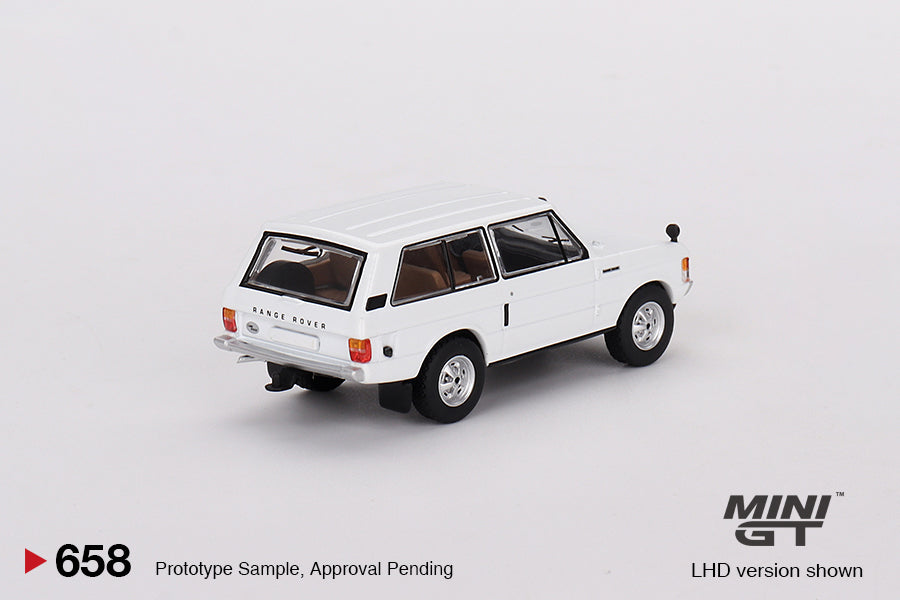 Mini GT 1:64 Diecast - 1971 Range Rover RHD, Davos White - MGT00658-R