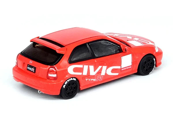 INNO64 1:64 Scale Diecast Honda Civic EK9 Type R Civic Livery in Red