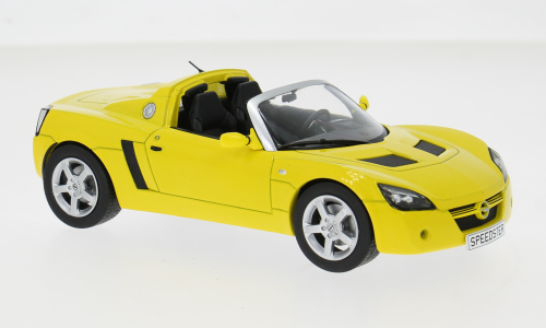 Whitebox 1:24 Scale Diecast - 2001 Opel Speedster (Vauxhall VX220), Yellow - WB124276