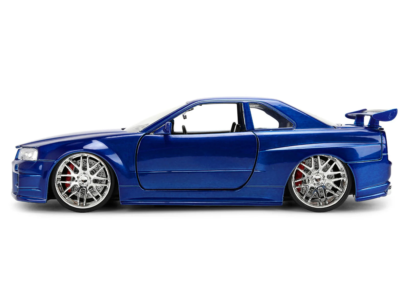 Jada Diecast - 1:18 Brian's Nissan Skyline GT-R (R34) Colour Brush Finish - BLUE - 37704