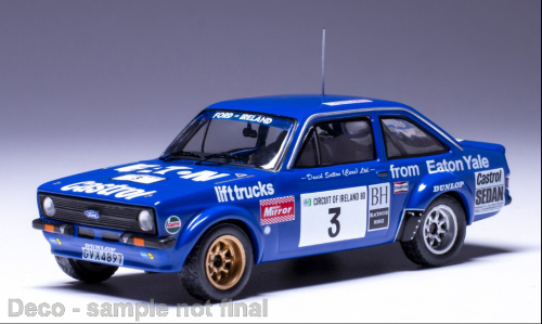 IXO 1:43 Scale Diecast - 1980 Ford Escort Mk2 RS 1800, Circuit of Ireland, Blue - IXORAC440.22