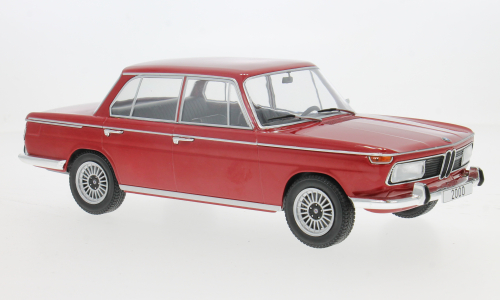 MCG 1:18 Scale Diecast Model Car - 1966 BMW 2000 (Typ 121), Red - MCG18543