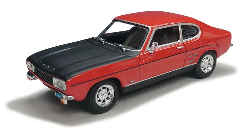 CARARAMA 1:43 Scale 1973 Ford Capri Mk 1 RS in Red - Diecast Model Car