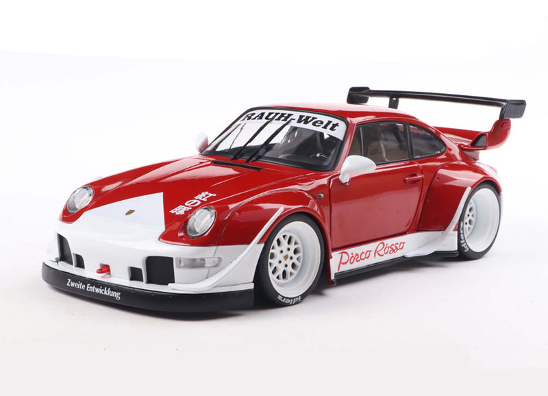 Solido 1:18 Diecast - Porsche 911 RWB Porco Rosso, Red/White - S1808505