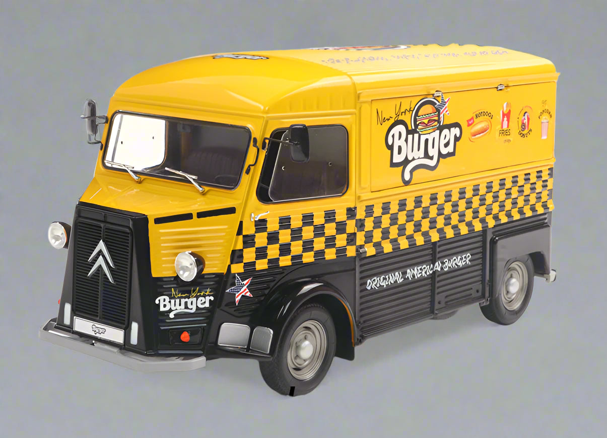 Solido 1:18 Diecast - Citroën Type HY NYC BURGER VAN, Yellow - S1804822