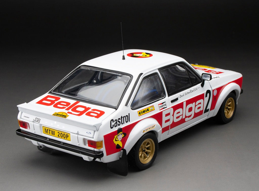 Sunstar 1:18 Ford Escort RS1800 - #2 H.Mikkola/A.Hertz - Rallye du Condroz 1979 - 4860