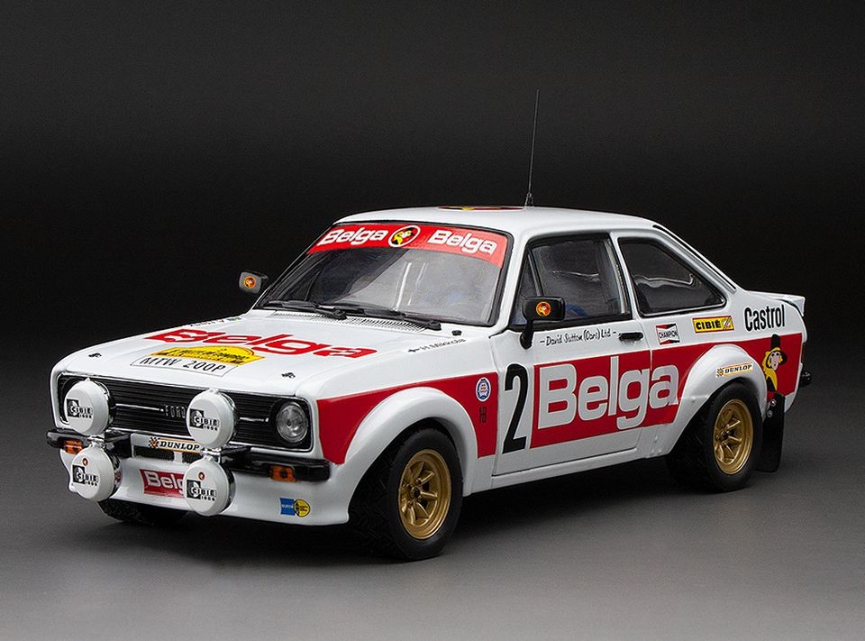 Sunstar 1:18 Ford Escort RS1800 - #2 H.Mikkola/A.Hertz - Rallye du Condroz 1979 - 4860
