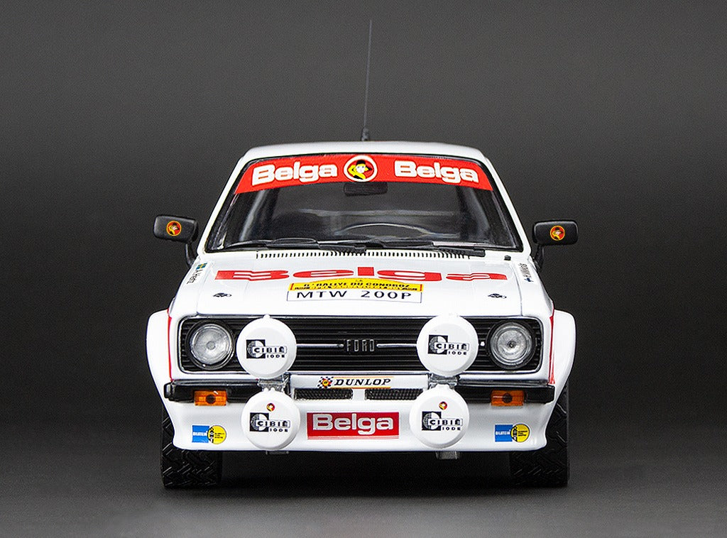 Sunstar 1:18 Ford Escort RS1800 - #2 H.Mikkola/A.Hertz - Rallye du Condroz 1979 - 4860