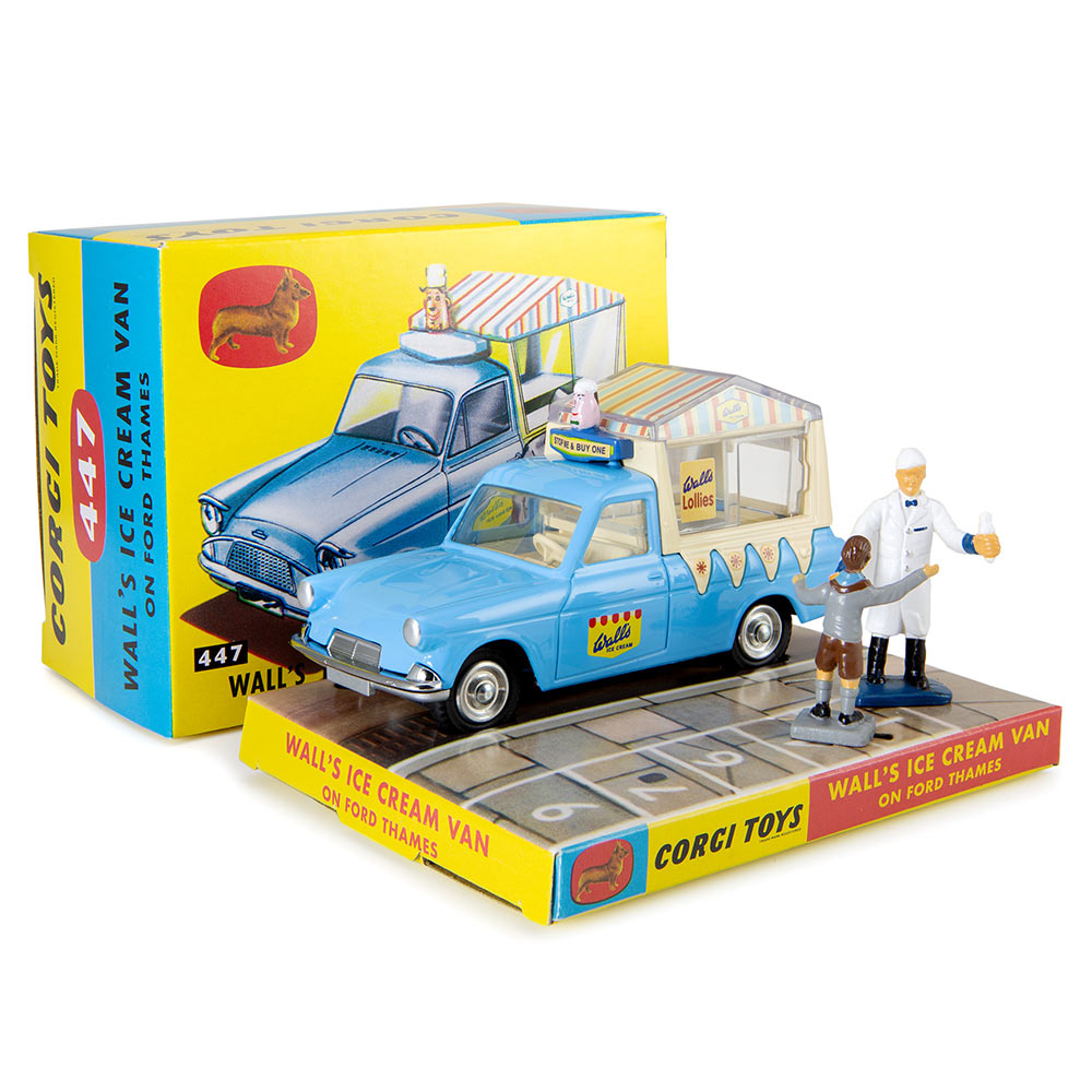 Corgi Model Club 1:46 - Wall's Ice Cream Van on Ford Thames (with figures) - 447