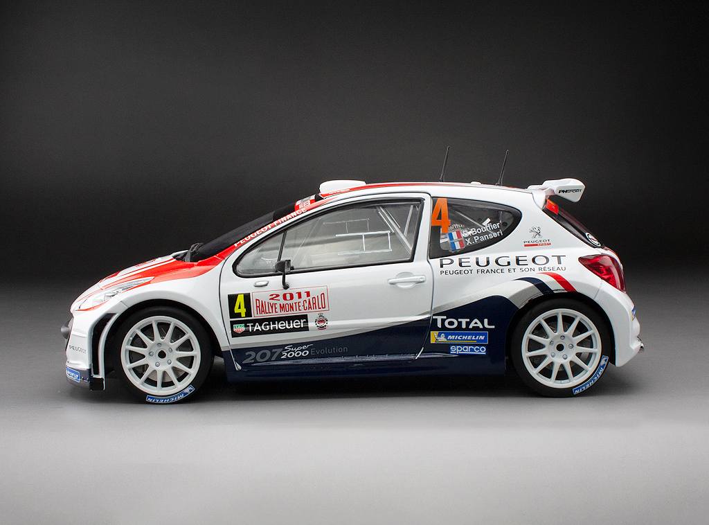 Sunstar 1:18 Peugeot 207 S2000 - #4 B. Bouffier /X.Panseri - Rallye Automobile Monte- Carlo 2011 (limited edition 999pcs) - 5443