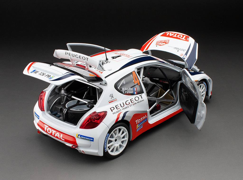 Sunstar 1:18 Peugeot 207 S2000 - #4 B. Bouffier /X.Panseri - Rallye Automobile Monte- Carlo 2011 (limited edition 999pcs) - 5443