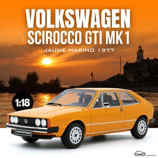 OTTO 1:18 Scale Resin - 1977 VW Volkswagen Scirocco GTi Mk1 in Orange - OT467