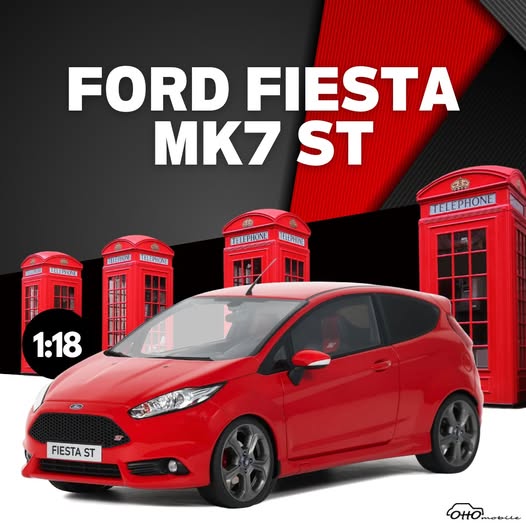 OTTO 1:18 Scale Resin - Ford Fiesta ST Mk7 in Red - OT1087