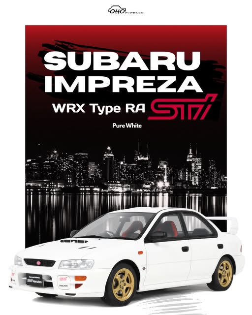 OTTO 1:18 Scale Resin - Subaru Impreza WRX Type RA STi - Pure White - OT490