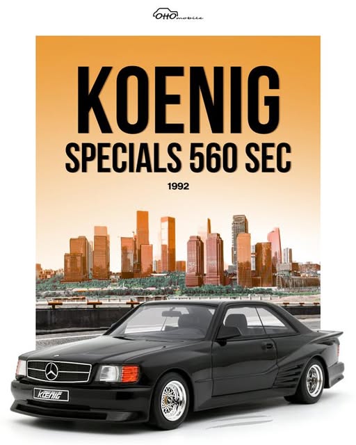 OTTO 1:18 Scale Resin - Mercedes Benz Koenig Specials 560 SEC - Black - OT1134