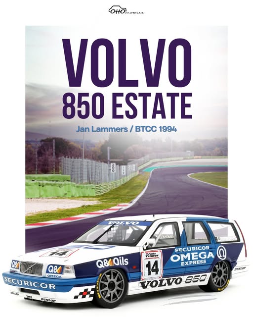 OTTO 1:18 Scale Resin - Volvo 850 Estate, BTCC 1994 - White/Blue - OT482