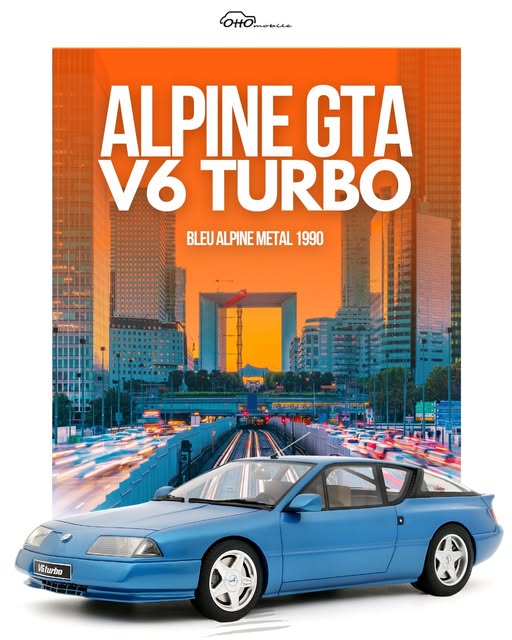 OTTO 1:18 Scale Resin - 1990 Alpine GTA V6 Turbo - Blue Alpine Metal - OT1146