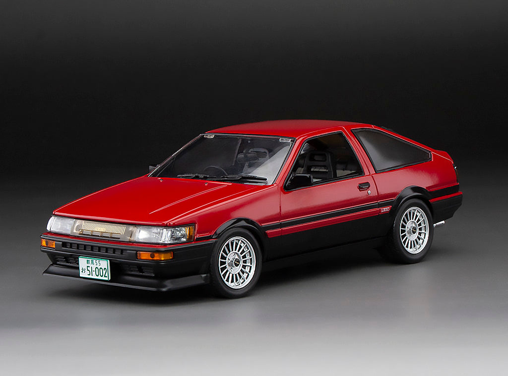 Sunstar 1:24 Scale Diecast 51002, 1985 Toyota Corolla Levin (AE86) – Red/Black