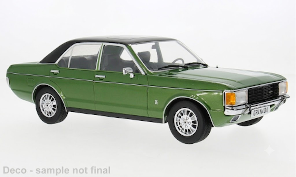 MCG 1:18 Scale Diecast - 1972 Ford Granada Mk1, Green - MCG18569