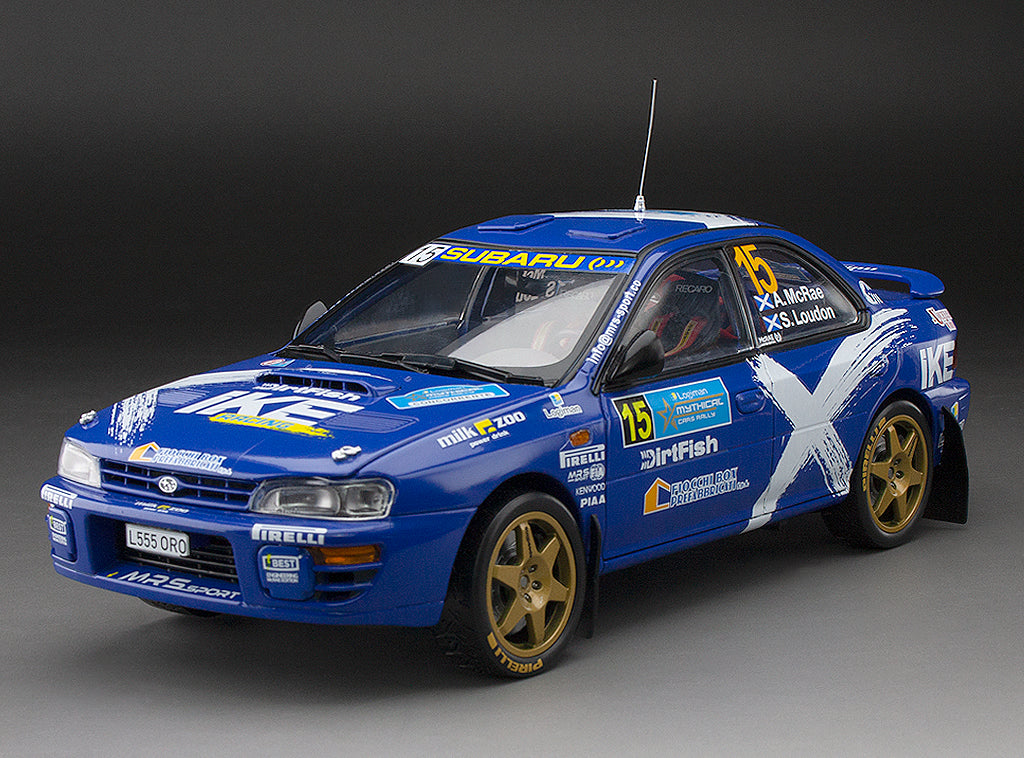 Sunstar 1:18 Subaru Impreza 555 – #15 Alister McRae/Stuart Loudon – Logiman Mythical Cars Rally 2023 - 5529