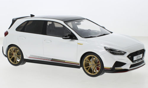 MCG 1:18 Scale Diecast Model Car - 2021 Hyundai i30 N Drive-N Limited Edition, White - MCG18376