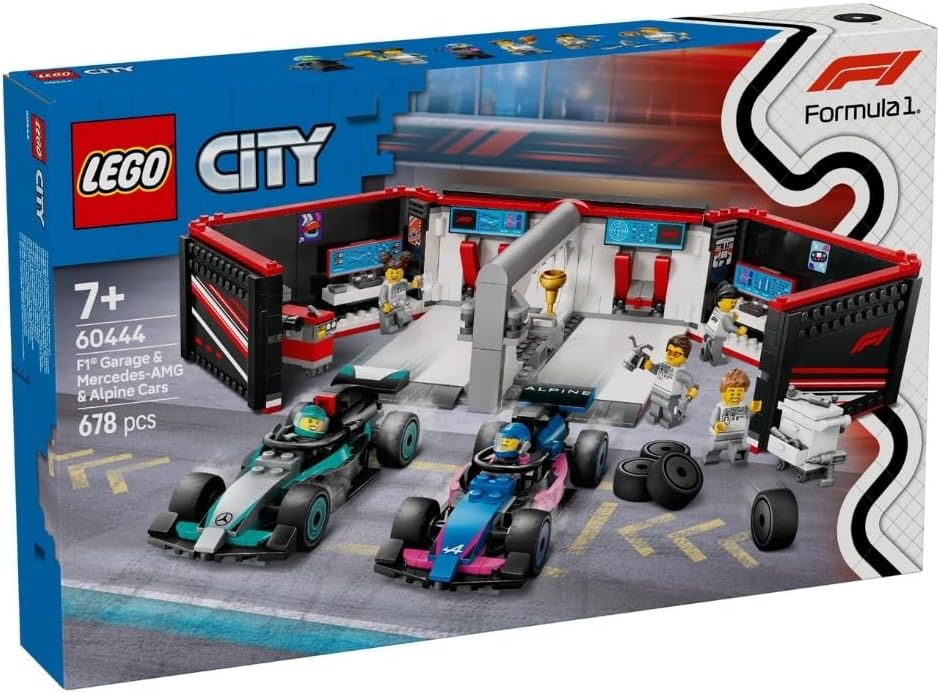 LEGO 60444 - City F1 Garage & Mercedes-AMG & Alpine Cars
