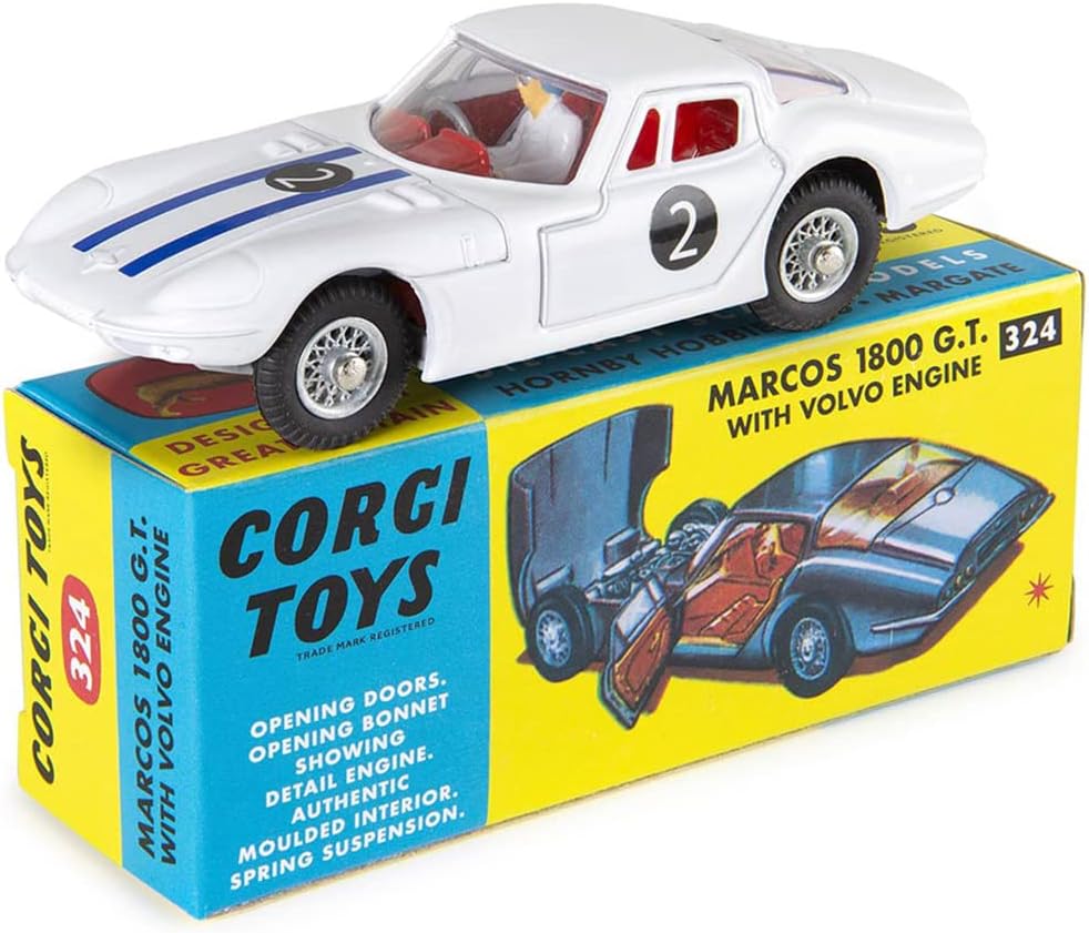 Corgi Model Club 1:43 - Marcos 1800 GT with Volvo Engine, White, 324