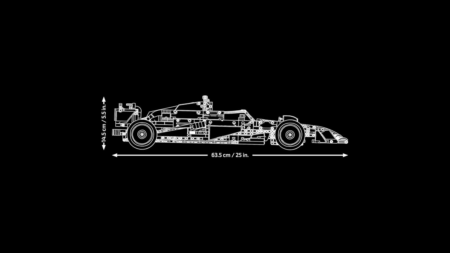 LEGO Technic Oracle Red Bull Racing RB20 F1 Car Model Kit, 1639 Pieces - Age 1+ - 42206