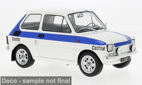 MCG 1:18 Diecast - 1972 Fiat 126, White/Blue - MCG18666