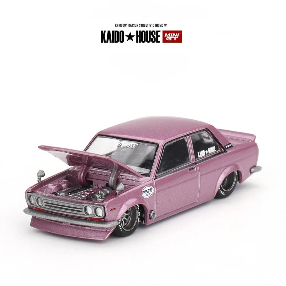 Mini GT 1:64 Scale Kaido House Datsun Street Nismo V1 - Pink - KHMG091