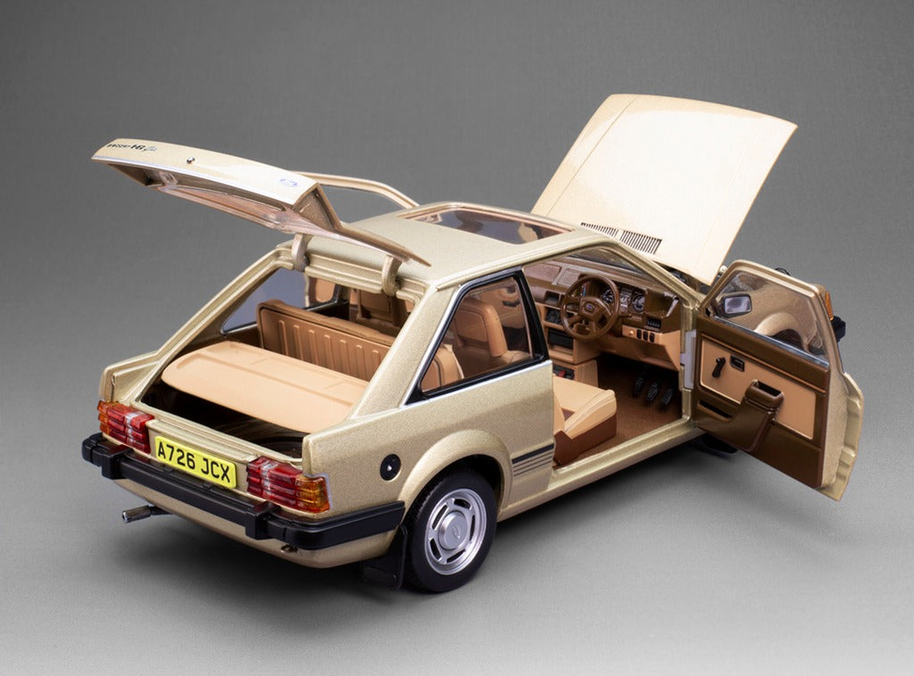 SUNSTAR 1:18 Scale - 1981 Ford Escort Mk3 Ghia in Gold - RHD UK EXCLUSIVE, 360 pcs - 5032R