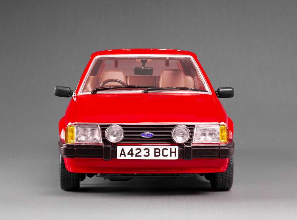 SUNSTAR 1:18 Scale - 1981 Ford Escort Mk3 Ghia in Red - RHD UK EXCLUSIVE, 360 pcs - 5031R