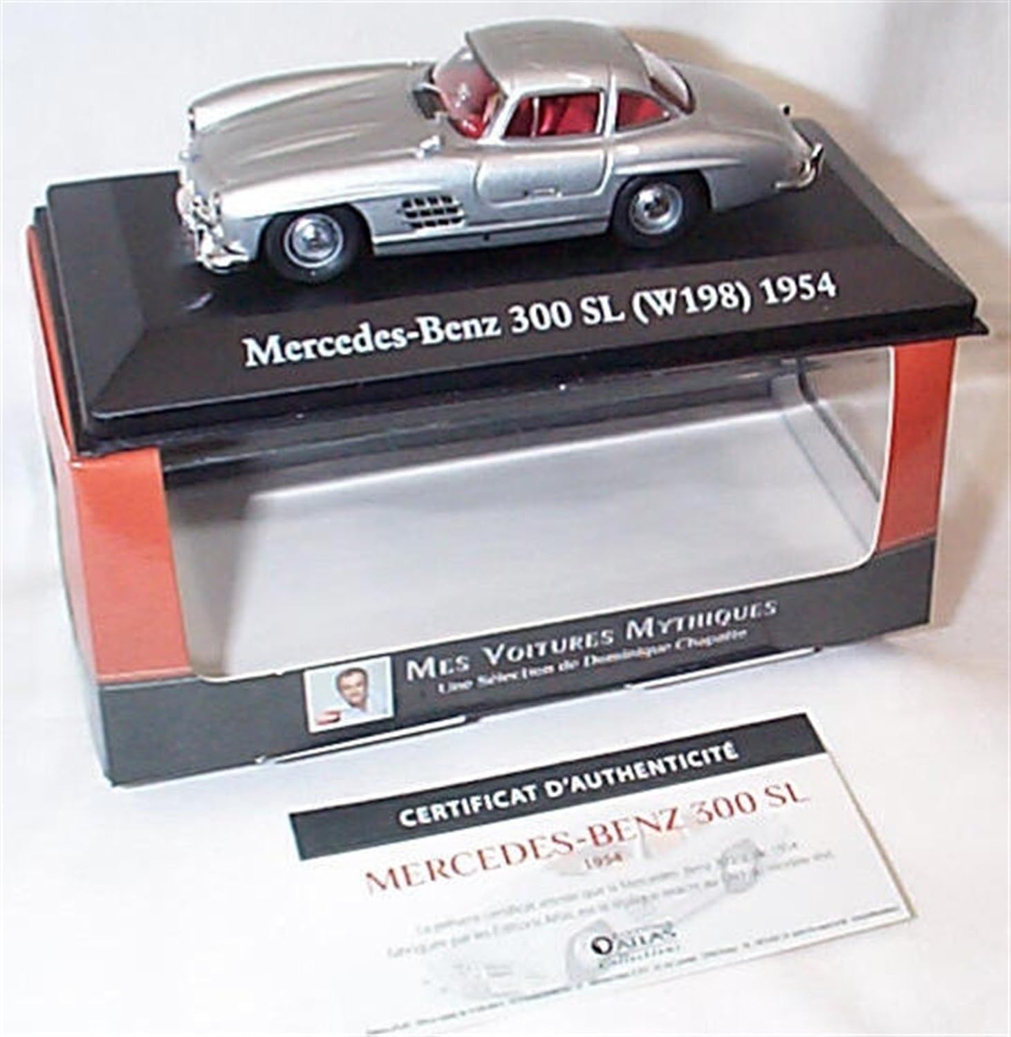 WELLY 1:24 Scale Diecast Model Car - Mercedes Benz 300 SL (W198), silver