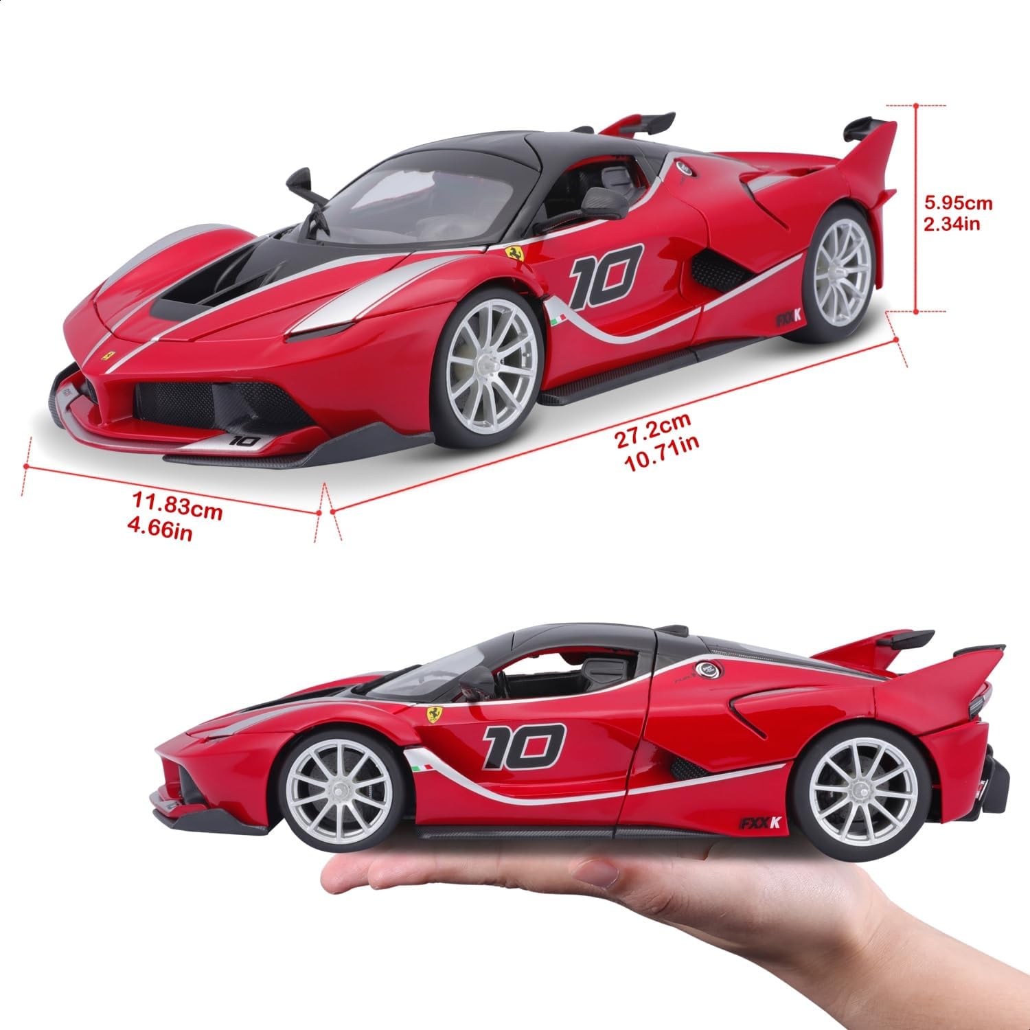MAISTO 1:18 Diecast Scale - Ferrari FXX X in Red