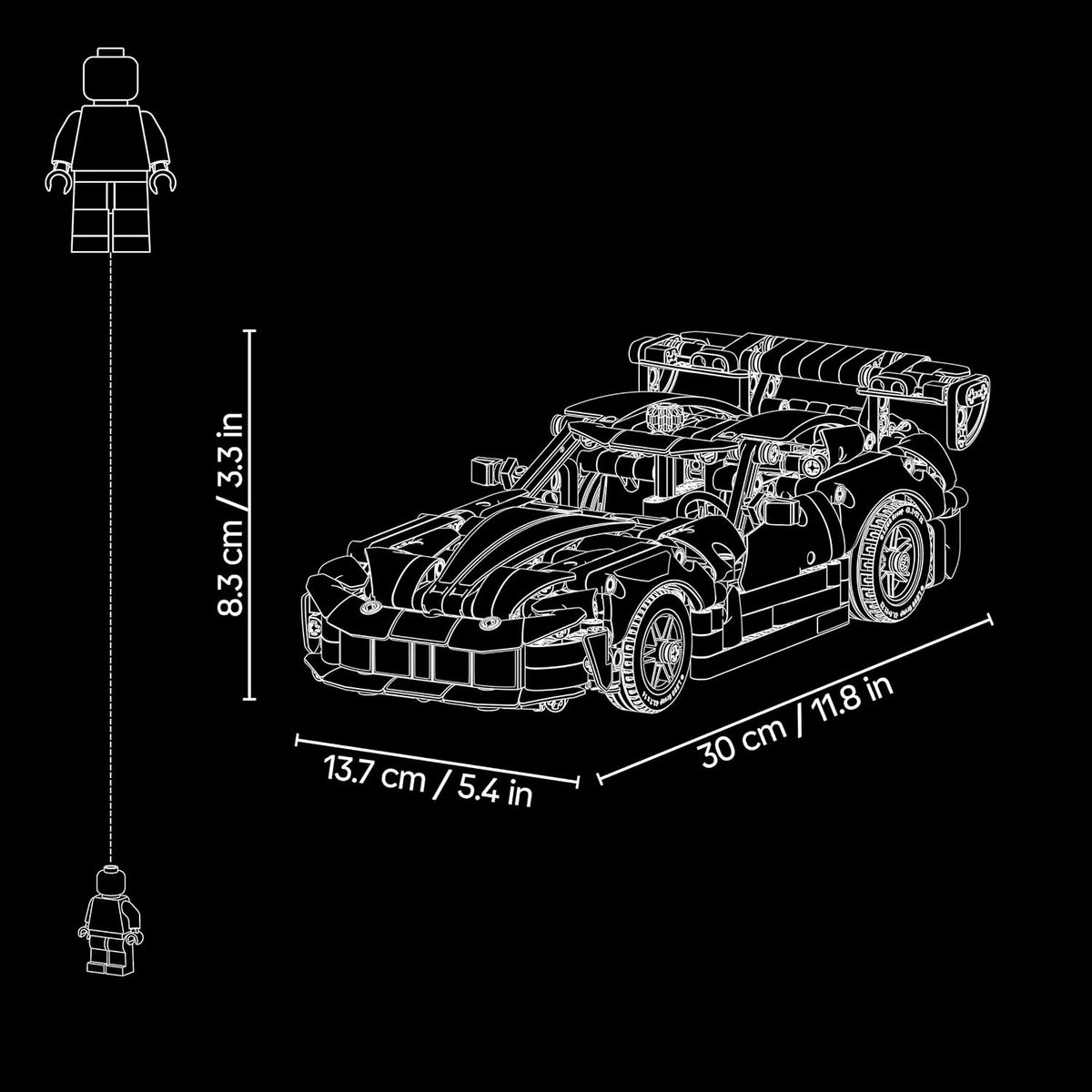 LEGO Technic Dodge Viper GTS-R Sports Car, 805 Pieces - Age 10+ - 42234