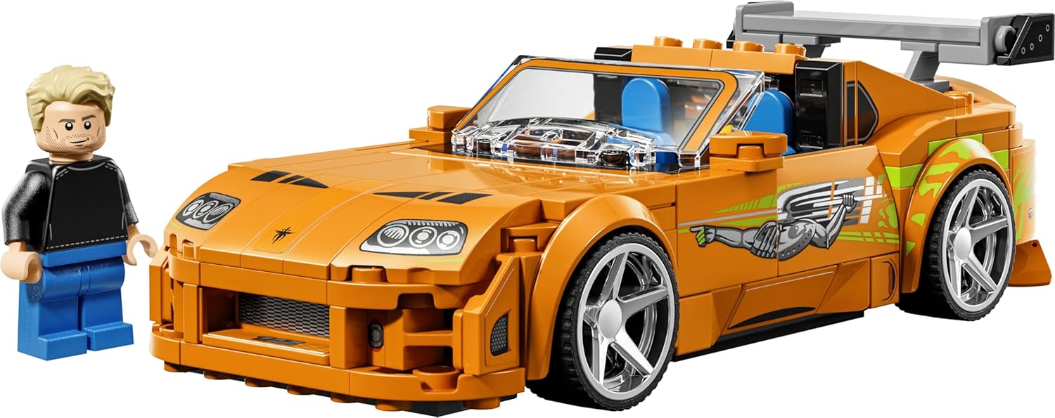 LEGO Speed Champions The Fast and The Furious Toyota Supra MK4 Car - Model Kit with Bryan O'Conner Minifigure - Age 9+, 77260