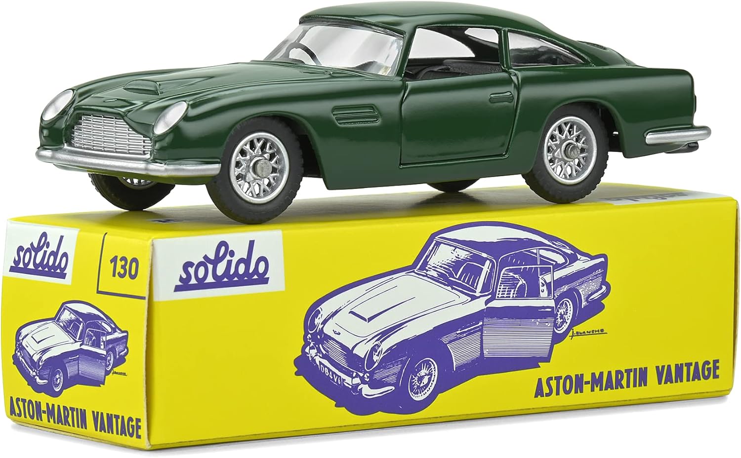 1:43 Aston Martin DB5 Vantage Club Solido Vintage Packaging by Solido in Green