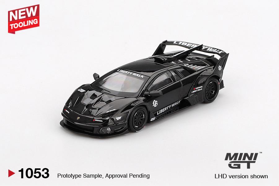 Mini GT 1:64 Diecast - Lamborghini LB-Silhouette WORKS MURCIELAGO GT Evo, Black - MGT01053-L