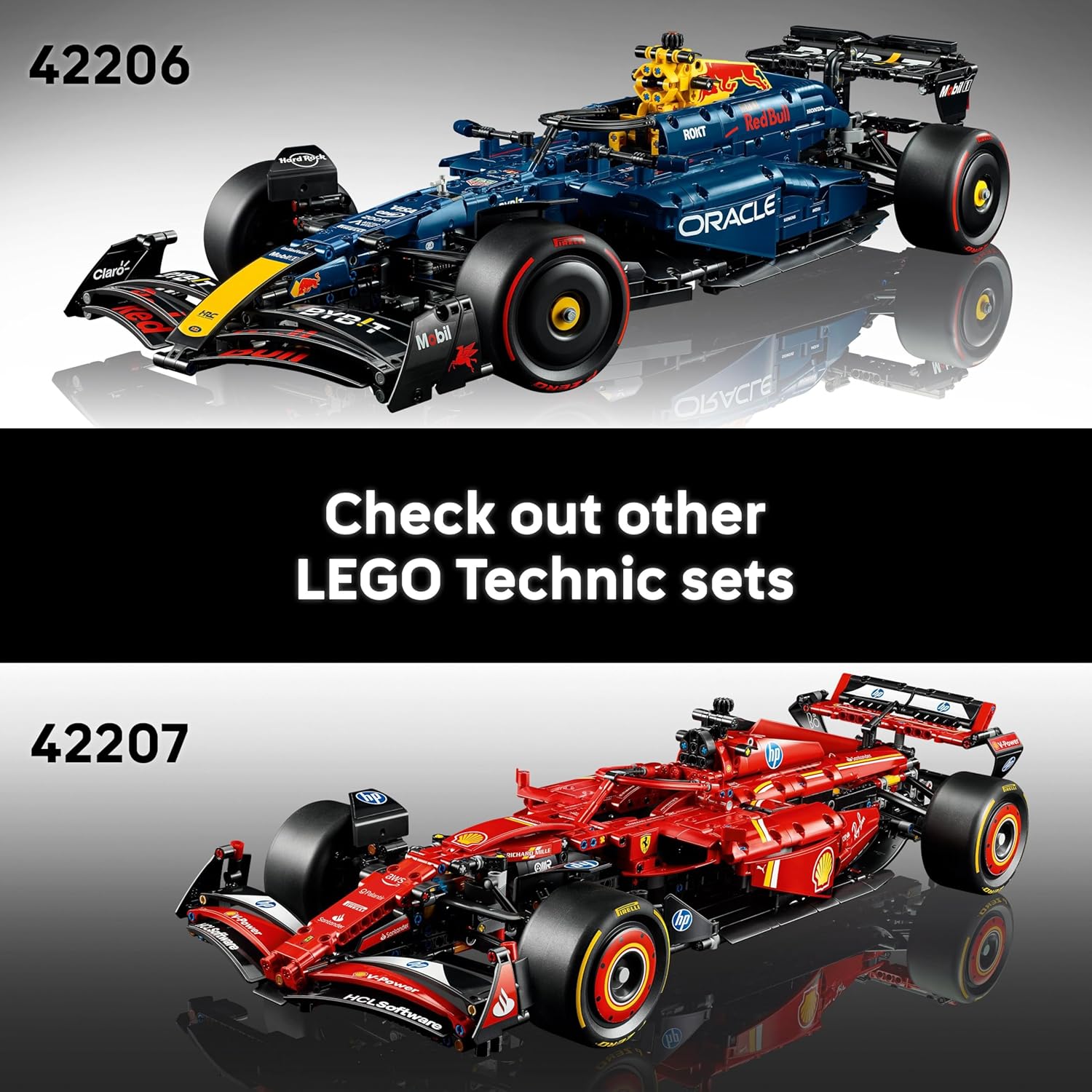LEGO Technic Oracle Red Bull Racing RB20 F1 Car Model Kit, 1639 Pieces - Age 1+ - 42206