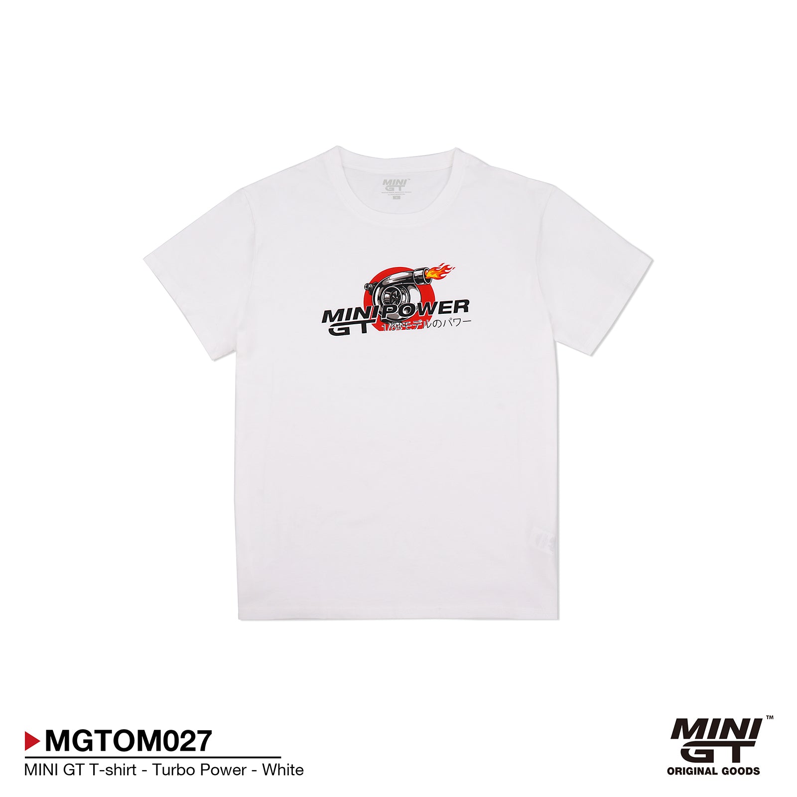 MINI GT T-SHIRT - TURBO POWER - WHITE - Medium/Large/X-Large/XX-Large - MGTOM027