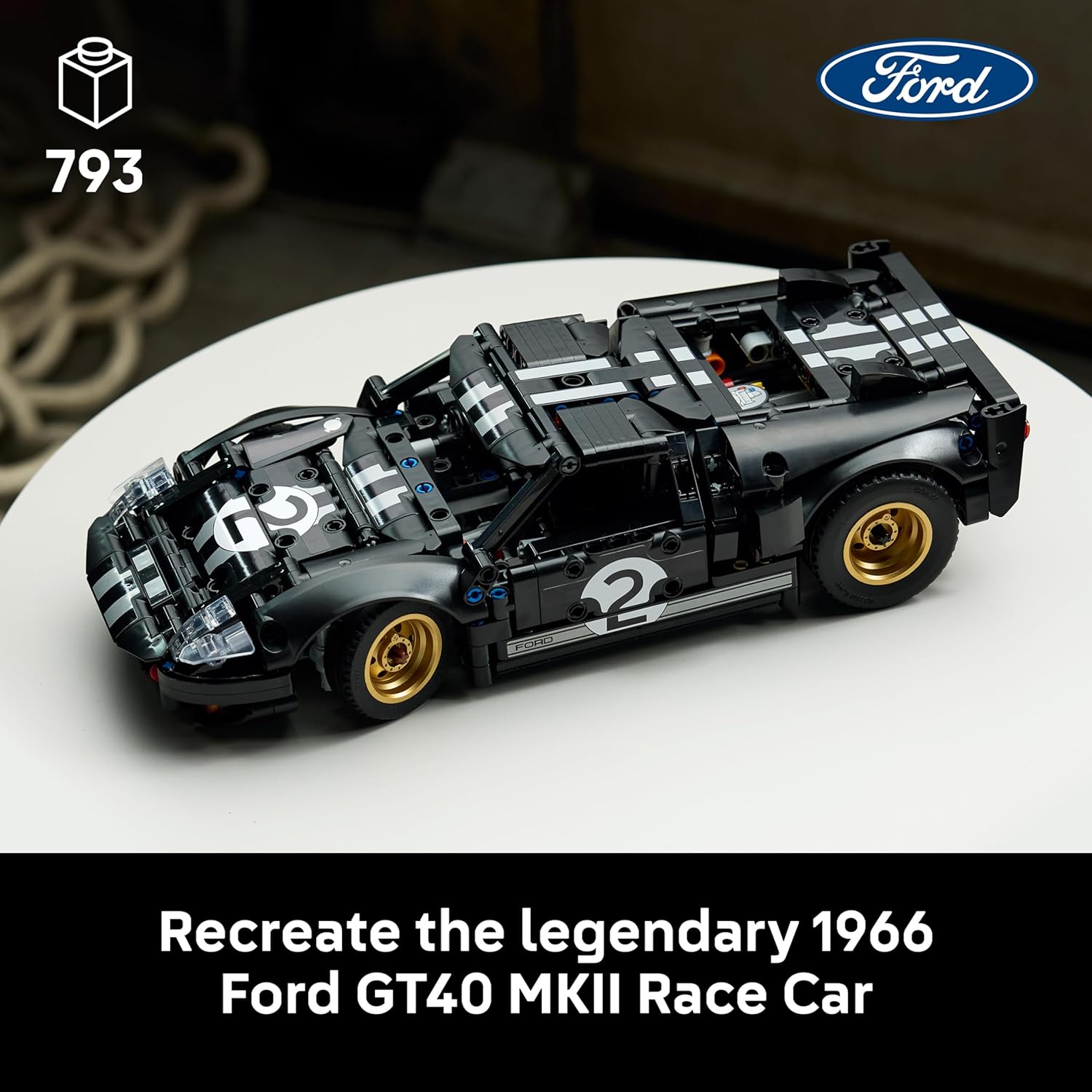 LEGO Technic Ford GT40 Mk2, 793 Pieces - Age 18+ - 42223