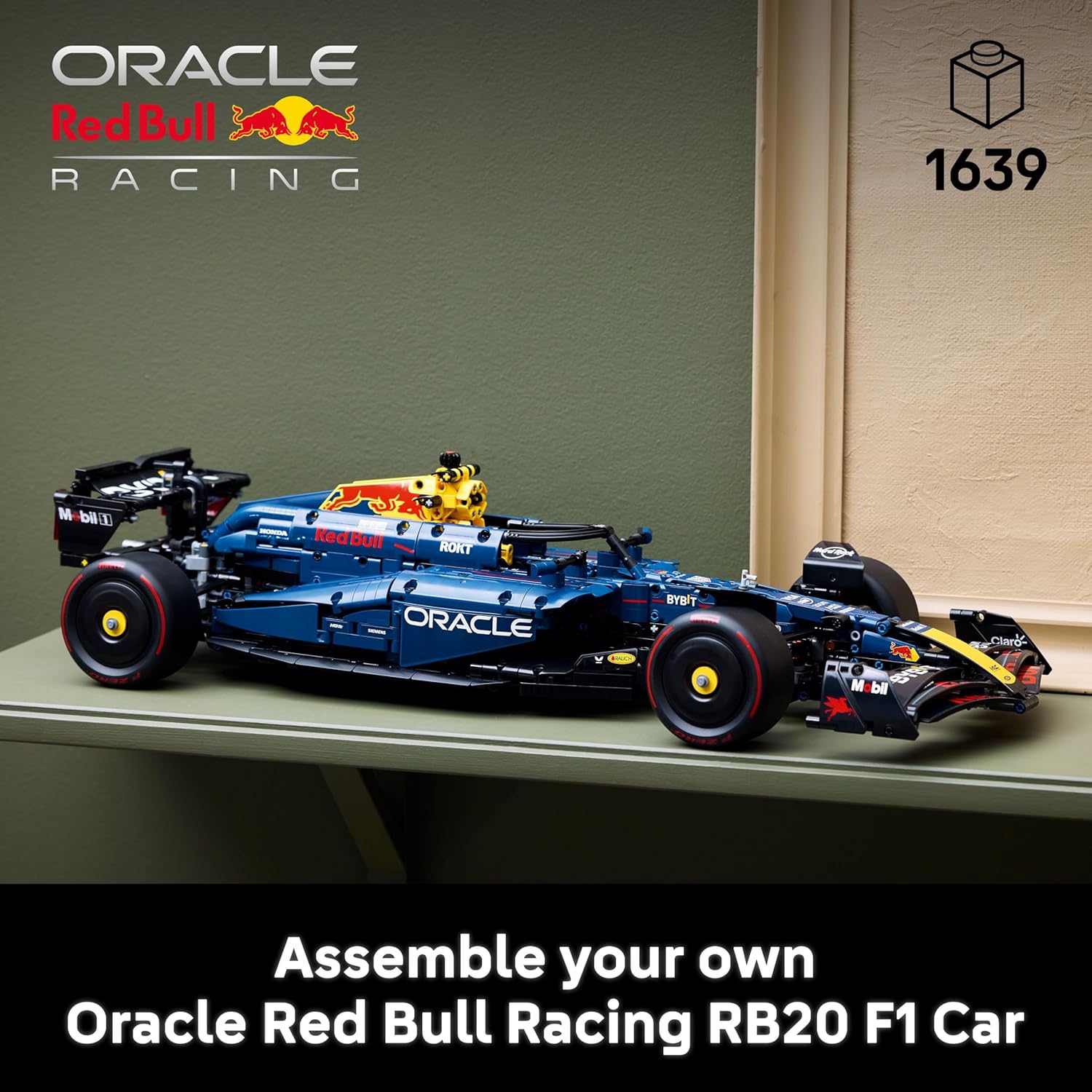 LEGO Technic Oracle Red Bull Racing RB20 F1 Car Model Kit, 1639 Pieces - Age 1+ - 42206