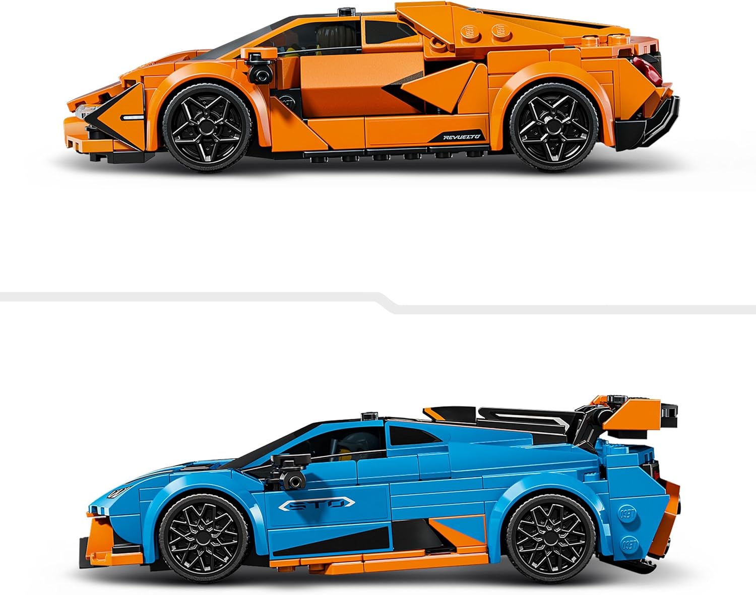 LEGO Speed Champions Lamborghini Revuelto & Huracan STO, 607 Pieces - Age 10+ - 77238
